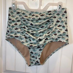 KORTNI JEANE Womens Size M ruched swim bottoms